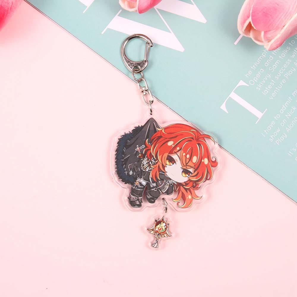 [COD] Móc Chìa Khóa Hình Anime Genshin Va Chạm Klee Diluc Sáng Tạo Trang Trí Nội Thất Ô Tô