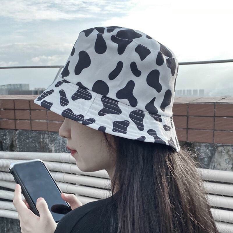 Nón Vành BucKet Bò Sữa Chất Cotton Vòng Đầu 19cm Vành Rộng 6,5CM-SHOPSIGIARE1