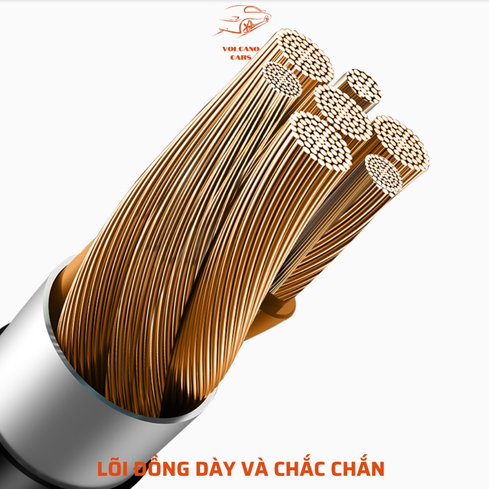 Dây câu bình Ắc Quy ô tô lõi đồng điện trở 1000A/2000A dùng kích điện bình ắc quy cứu hộ xe hơi loại 2.5M, 4M