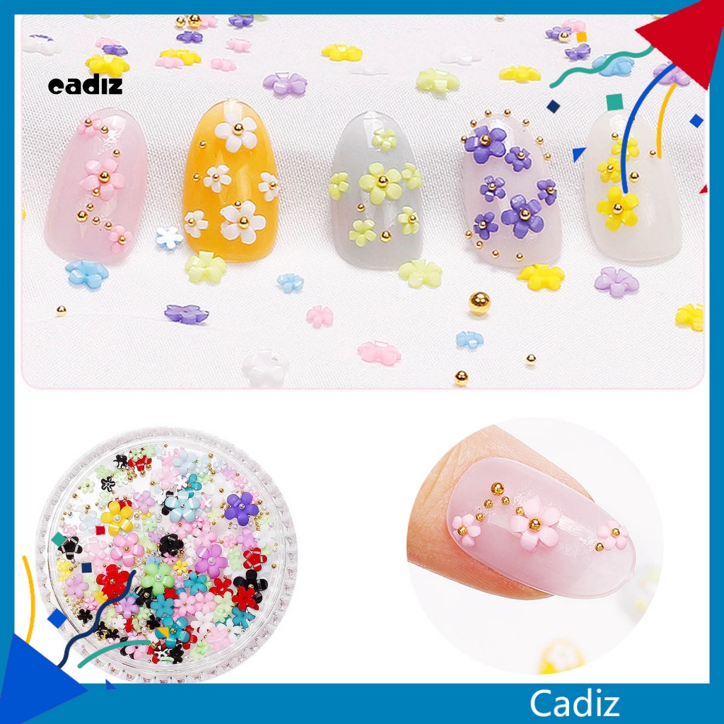 Phụ Kiện Trang Trí Móng Tay Hình Hoa 3D DIY Bằng Nhựa Resin