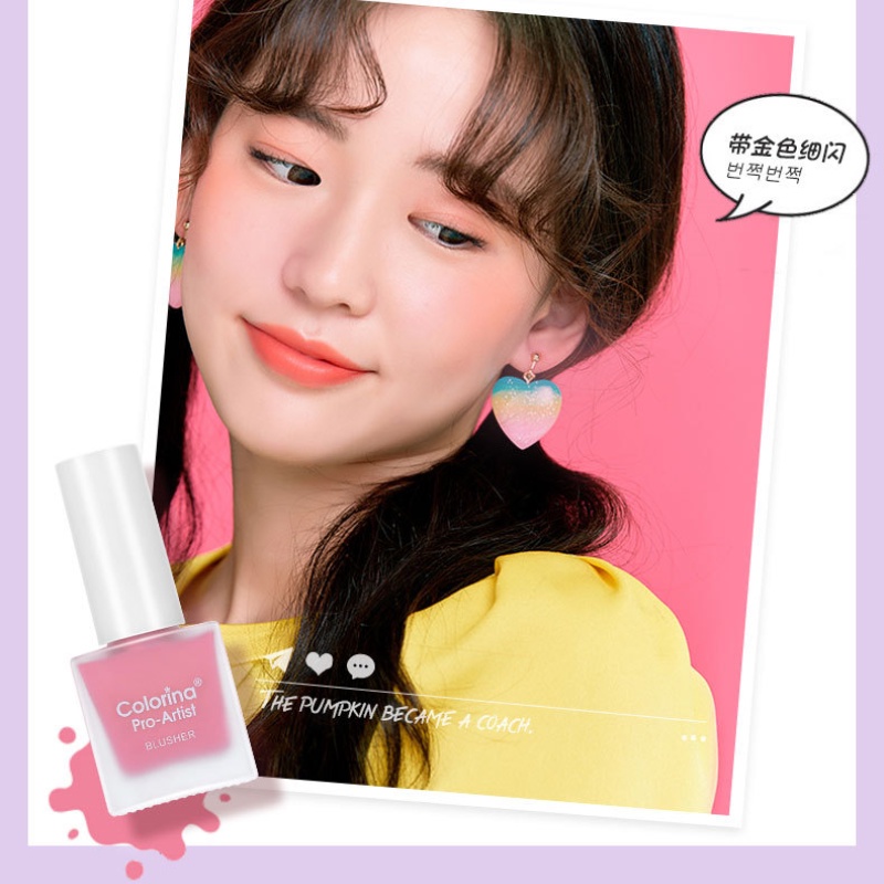 [Hàng mới về] Phấn má hồng dạng lỏng Colorina màu đơn sắc tự nhiên dưỡng ẩm làm sáng da | BigBuy360 - bigbuy360.vn