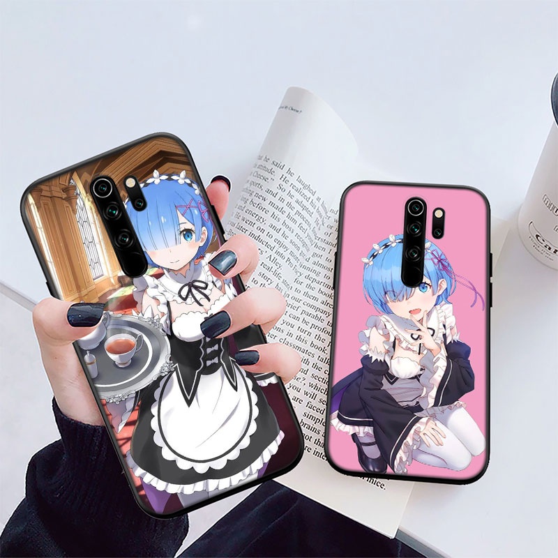Ốp điện thoại in hình anime Re Zero Ram Rem cho Xiaomi Redmi Note 8 7 Pro 10X 9A 8T 8A 8 7 UOL14