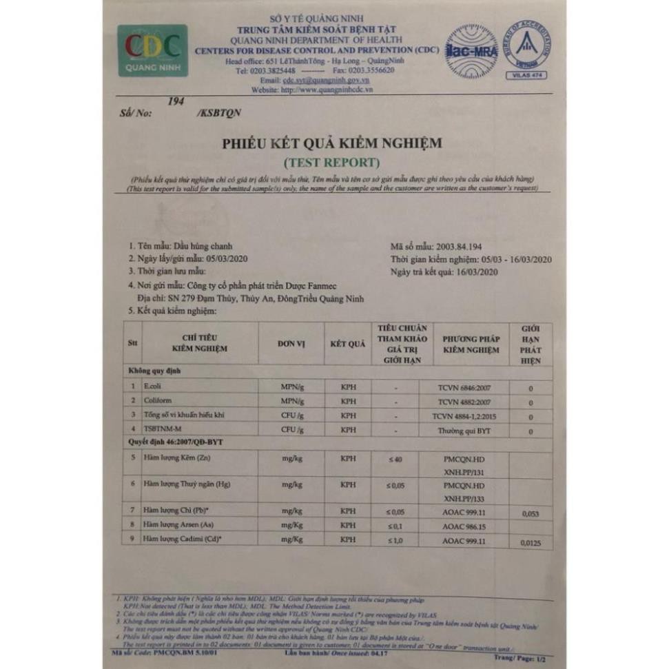 Dầu Húng Chanh MiriKids