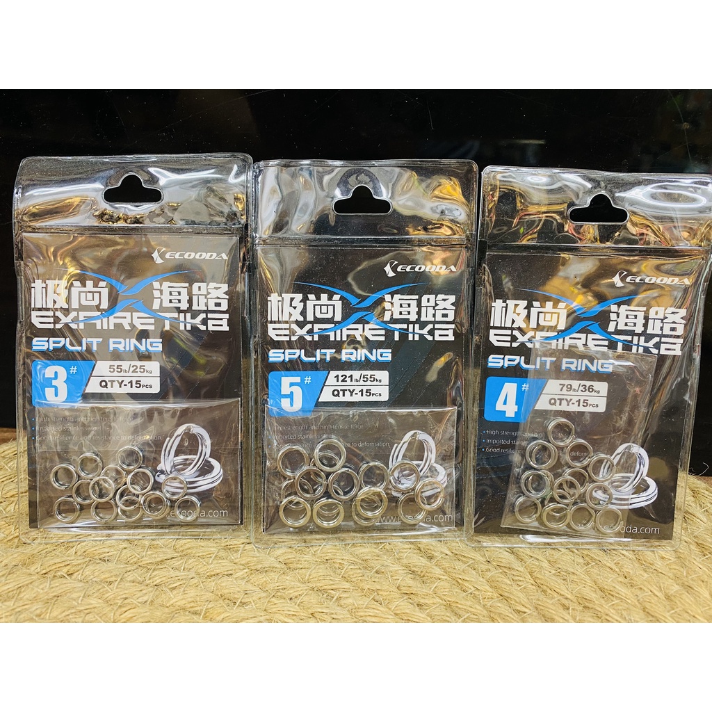 Khoen hở,split ring gắn lưỡi câu jig ECOODA Exairetika Hita Lure