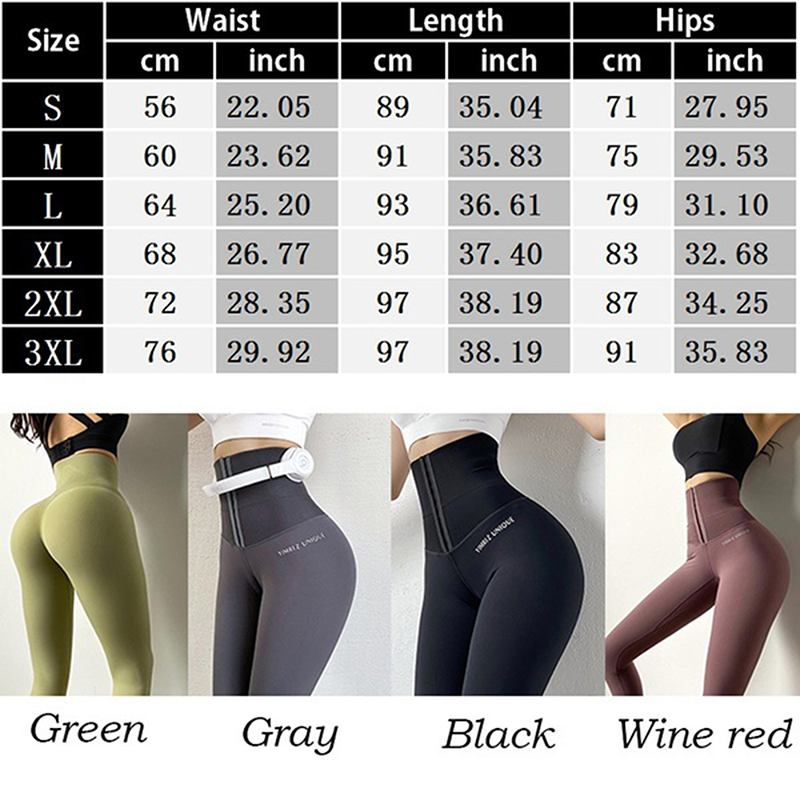 Quần Legging Thể Thao Lưng Cao Phối Nút Có Thể Điều Chỉnh Kích Thước