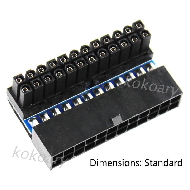POWER 90 DEGREE Bo Mạch Chủ Chuyển Đổi Đầu Đực 24pin Sang Đầu Cắm 90 Độ 24pin