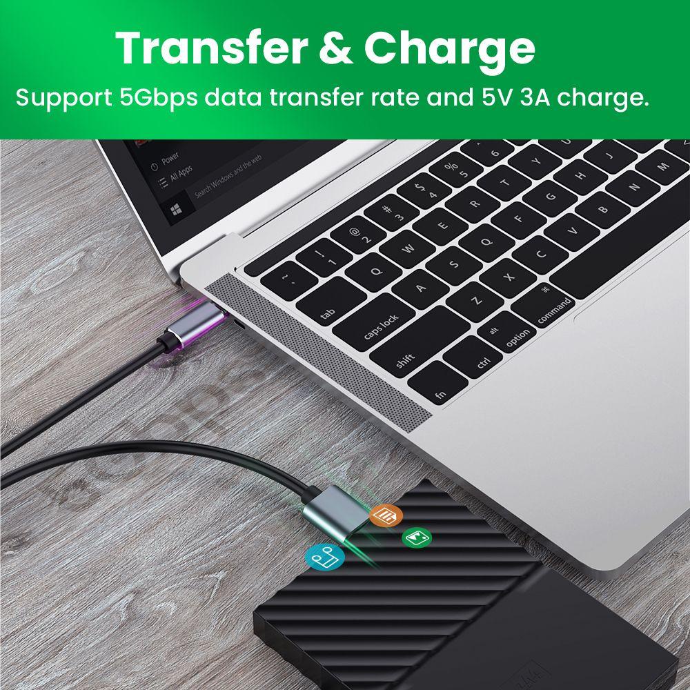 Dây Cáp Sạc Ổ Cứng Ngoài USB C 3.0 AUGUSTINE Type C Sang Micro B 0.5 / 1 / 1.5 / 2m