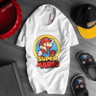 Áo thun nữ cotton cao cấp ut x kaws super mario tee