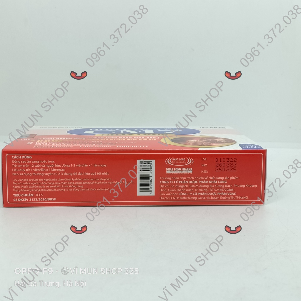 HOẠT HUYẾT CM7 NHẤT LONG - Hỗ trợ hoạt huyết, tăng cường tuần hoàn máu não