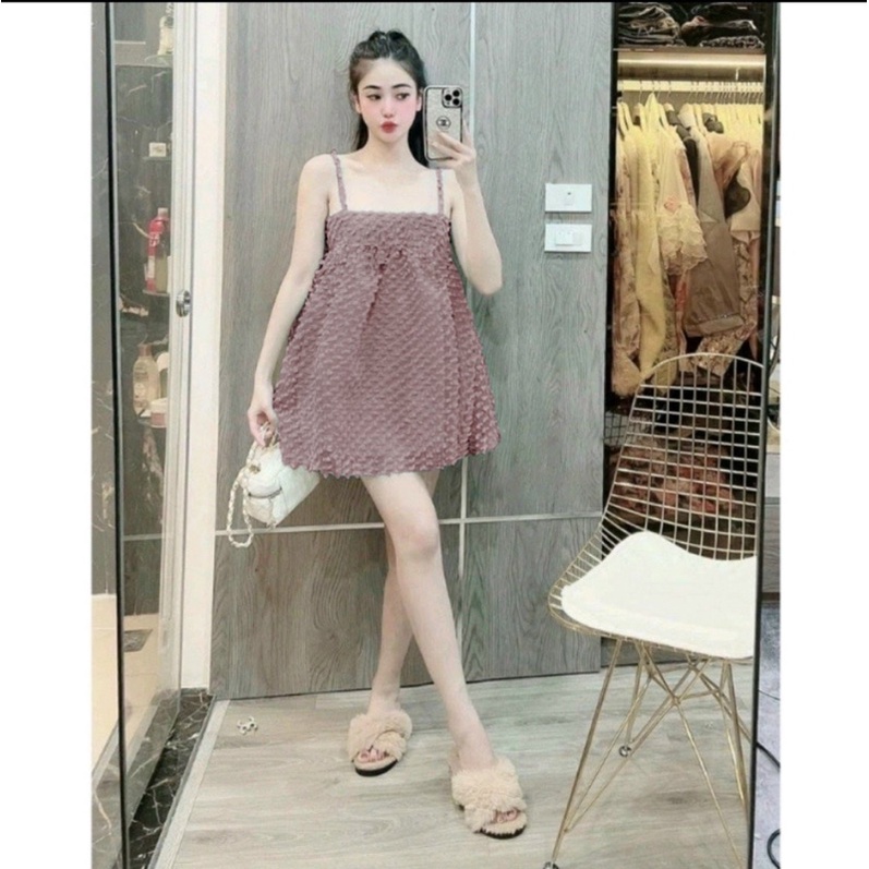 Đầm babydoll vải xốp ☘️☘️☘️Ly alohashop91