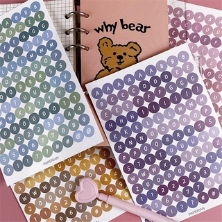 Superala Set 4 Nhãn Dán Trang Trí Sổ Tay Hình Chấm Bi Vui Nhộn Phiên Bản Hàn Quốc Ins4
