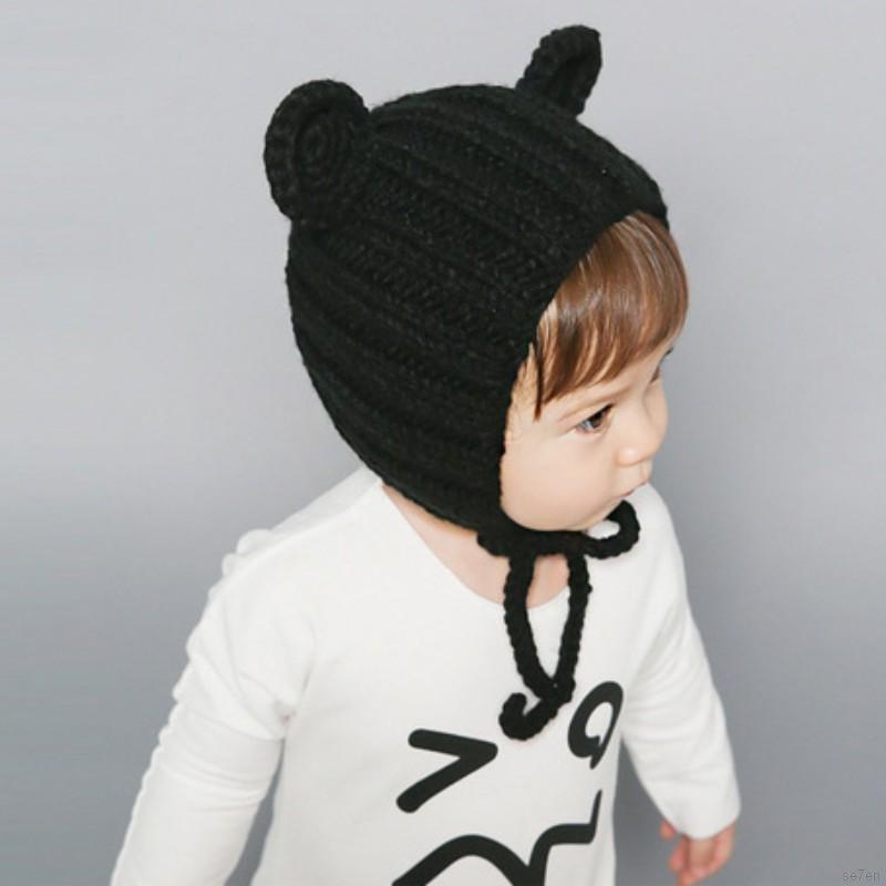 Mũ Len Kiểu Hàn Quốc Thời Trang Mùa Đông Cho Bé 0-2 Tuổi
