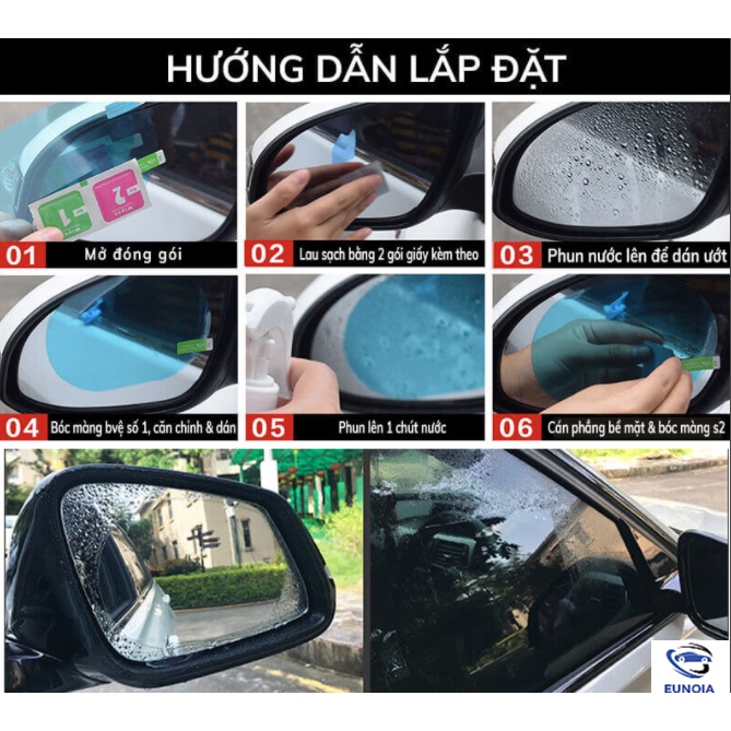 4 cái / bộ Phim bảo vệ cửa sổ bên ô tô Miếng dán chống thấm nước chống sương mù | BigBuy360 - bigbuy360.vn