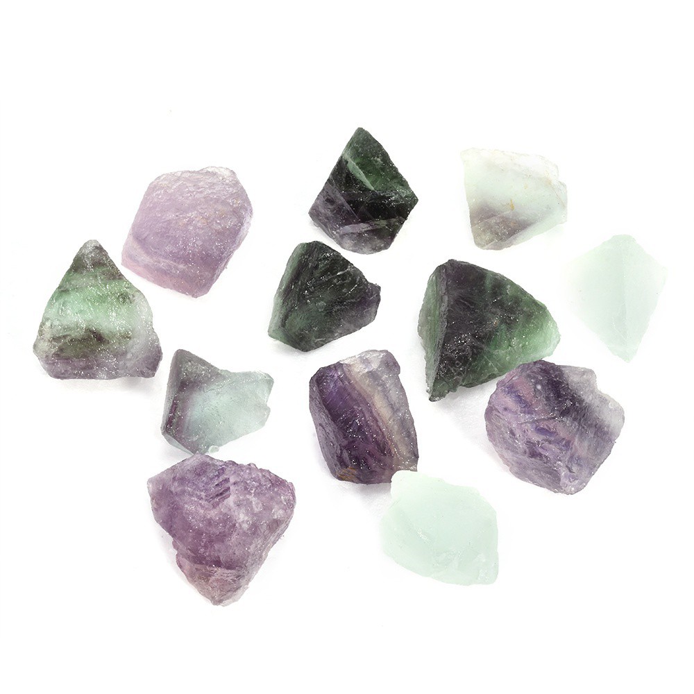 1pc Đá fluorite tự nhiên độc đáo để trang trí