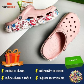 [TẶNG 12 jb + LOẠI XỊN NHẤT + BOX HÃNG] Dép cross đế sơn cao cấp chống nước đi mưa nam nữ chính hãng