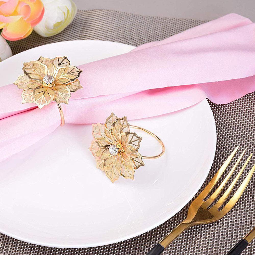Set 6 Vòng Giữ Khăn Ăn Cho Gia Đình / Tiệc Cưới / Sinh Nhật Giá Đỡ