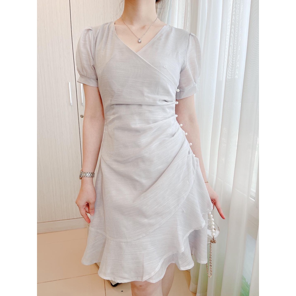Váy tơ organza tiểu thư nhẹ nhàng