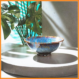 Bát Cơm Miệng Loe Xanh Hoả Biến