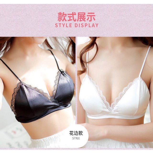 Sỉ=lẻ: áo bra satin phối ren mã 265