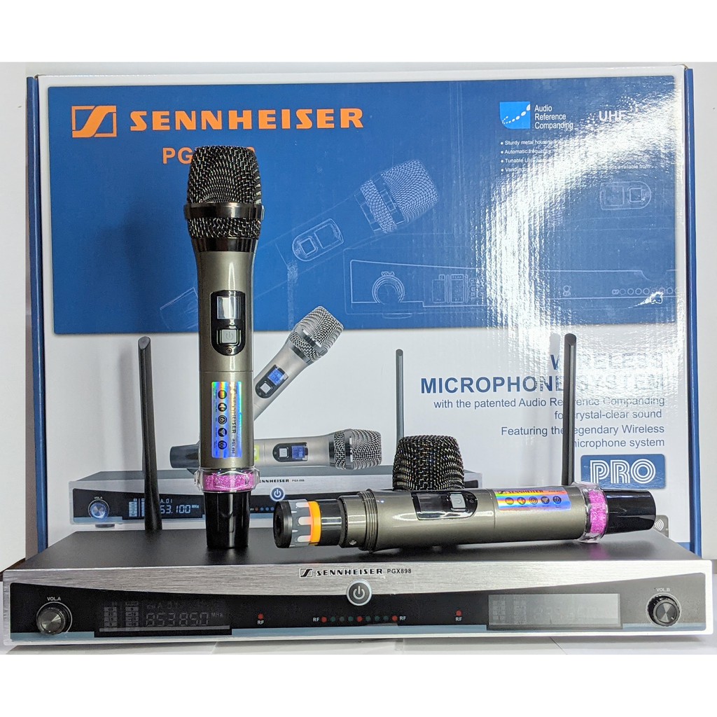 [ GIÁ RẺ CỰC SỐC ] mic không dây Sennheiser PGX-898, bộ micro karaoke siêu đỉnh hút âm cực nhạy-mẫu mới nhất bh 12 tháng