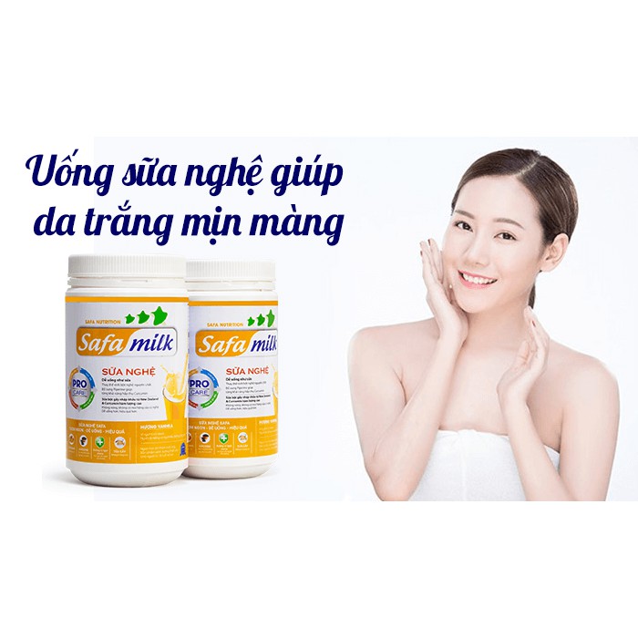 Combo 2 Hộp Sữa Nghệ Safa Milk 100Gr Làm Trắng Da, Giảm Đau Dạ dày