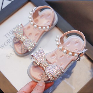sandal bé gái size 21-30 nơ đá tiểu  thư