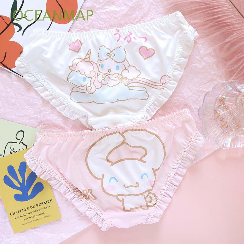 Quần Lót Tam Giác In Họa Tiết Hoạt Hình Dễ Thương Phong Cách Lolita Cho Nữ