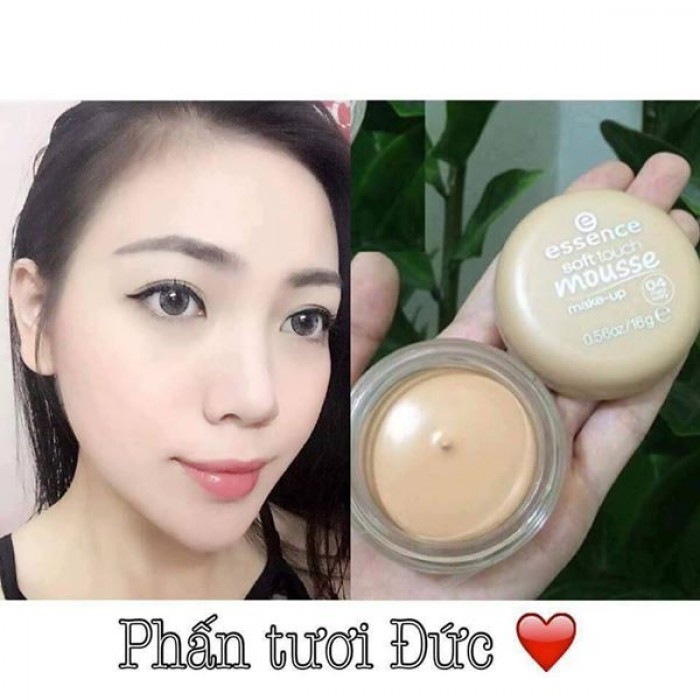 Phấn tươi- Mousse Đức- 4 trong 1 vừa làm lót, nền, phủ, che hết khuyết điểm, 100% Đức