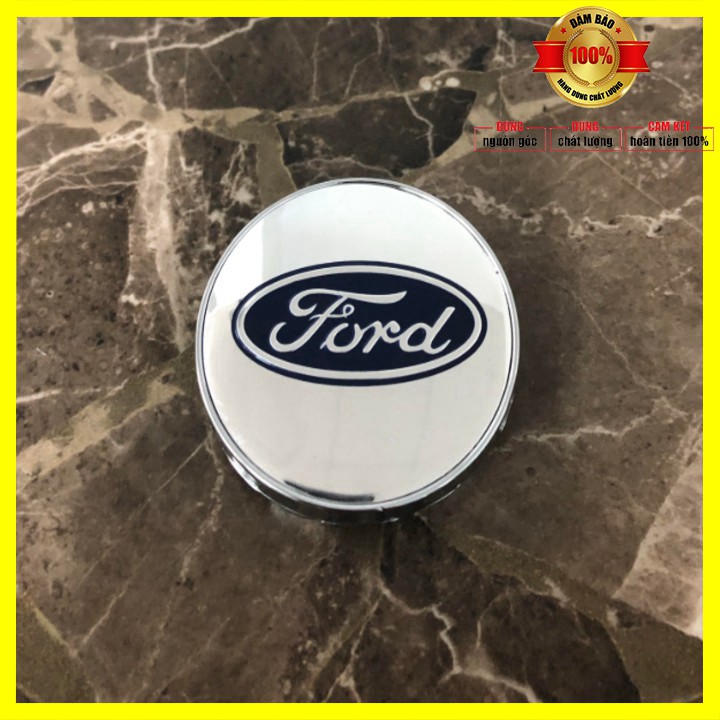 Logo chụp mâm bánh xe ô tô Ford đường kính 60mm, Nhựa ABS - 01 chiếc