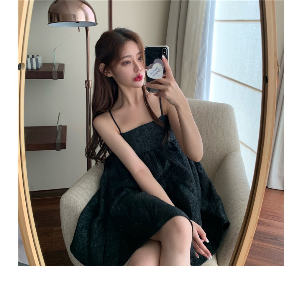 Váy hai dây babydoll hot hè 2021 - Họa tiết hoa kiểu Pháp