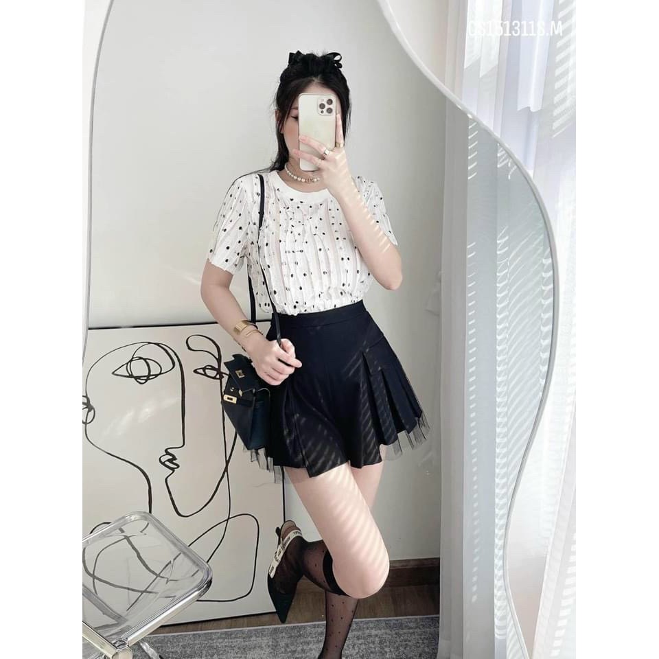 CHÂN VÁY 💥𝑭𝑹𝑬𝑬𝑺𝑯𝑰𝑷💥CHÂN VÁY XẾP LY PHỐI LƯỚI-CHÂN VÁY XẾP LY KIỂU MAY KÈM QUẦN BÊN TRONG,LY STORE