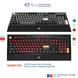 [Chính hãng] Bàn phím cơ AKKO Mojike GK1 Black Red| Black Pink (AKKO sw v2| LED trắng) - Mai Hoàng phân phối và Bảo hành