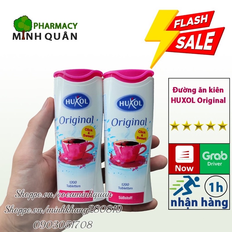 Đường ăn kiêng Huxol Original 1200 viên giảm mỡ giảm cân bánh ăn kiêng cho thực đơn keto das cho người tiểu đường