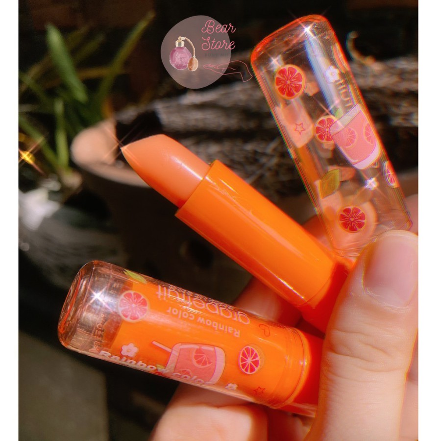 Son dưỡng môi cam đào Kiss Beauty Lip Balm Hàng Nội Địa Trung Giúp Môi Bóng Mịn Hồng Hào 50g 🍑 | BigBuy360 - bigbuy360.vn