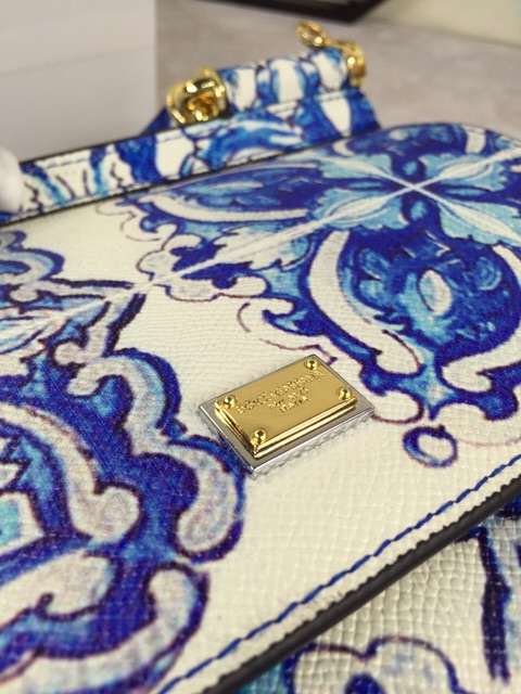 Túi Xách Dolce@Gabbana Màu Xanh Cực Đẹp Size 25 cm