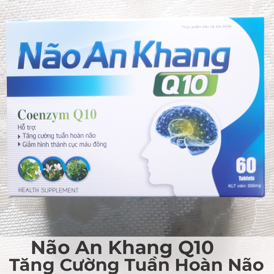 [GIÁ SỈ] NÃO AN KHANG Q10 - Viên uống bổ não, tăng cường tuần hoàn máu não, cải thiện nhận thức, trí nhớ