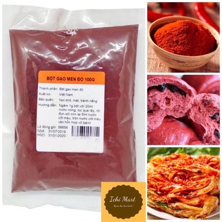 Bột gạo men đỏ (bột hồng cúc) 10g,tạo màu thực phẩm tự nhiên