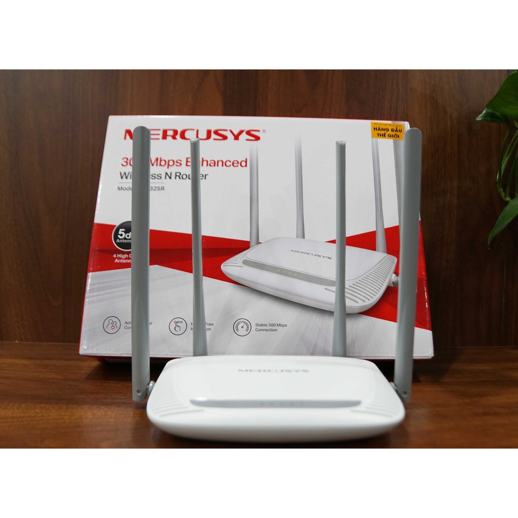 Router bộ phát wifi chuẩn N tốc độ 300Mbps Mercusys MW 325R 4 râu | BigBuy360 - bigbuy360.vn