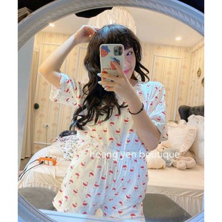 Bộ mặc nhà, chất liệu cotton thoáng mát