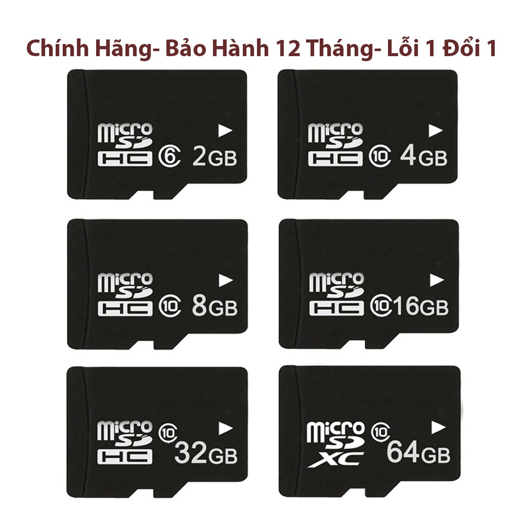 Thẻ nhớ 64gb/32gb/16gb/8gb/4gb/2gb Micro SD class 10 U3 chuyên dụng cho smartphone, loa đài | BigBuy360 - bigbuy360.vn