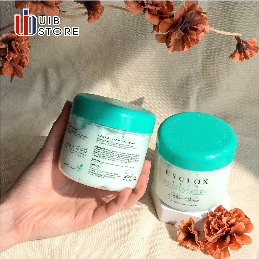 Kem dưỡng ẩm phục hồi da chiết xuất lô hội - Aloe vera revitalising cream CYCLAX 300ml