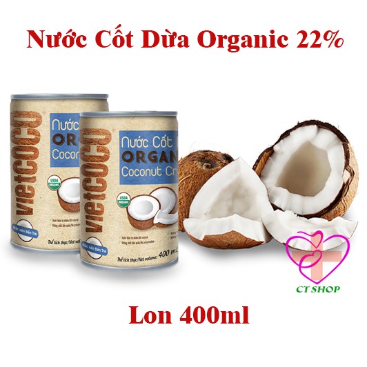 Nước Cốt Dừa Organic 22% Lon 400ml