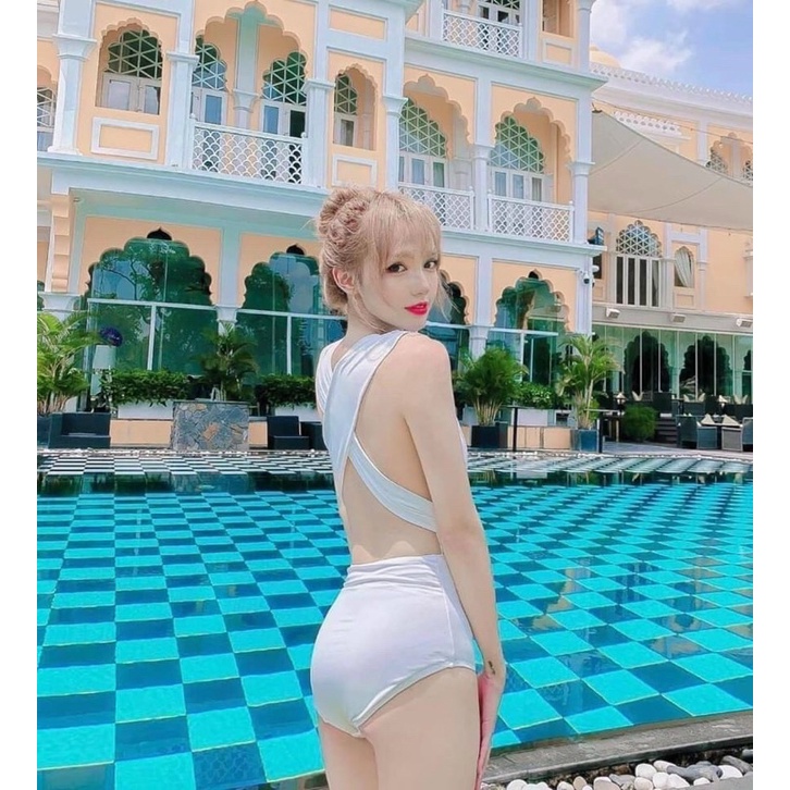 Bikini áo tắm 1mảnh liền thân nơ dài ( Hàng có sẵn )