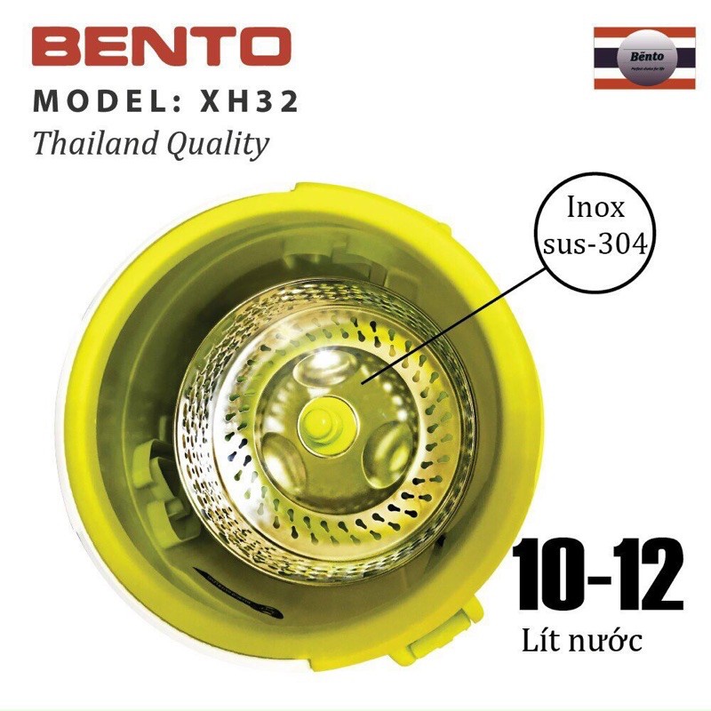 Cây Lau Nhà Xoay Tay 360 Độ Bento Thái Lan XH32 - Bảo Hành 12 Tháng