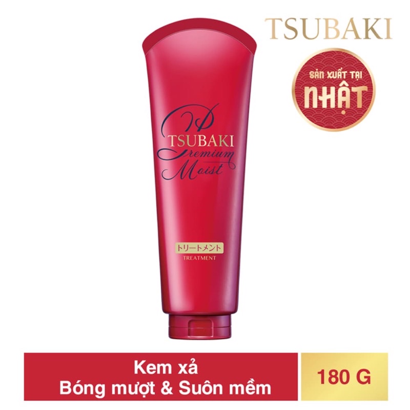 Kem Ủ Tóc Tsubaki Premium Moist Treatment Dưỡng Tóc Bóng Mượt 180g