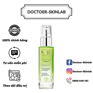 Serum SVR Sebiaclear Serum 30ml Giảm Mụn, Thông Thoáng Lỗ Chân Lông, Làm Mềm Mịn Da [CHÍNH HÃNG]