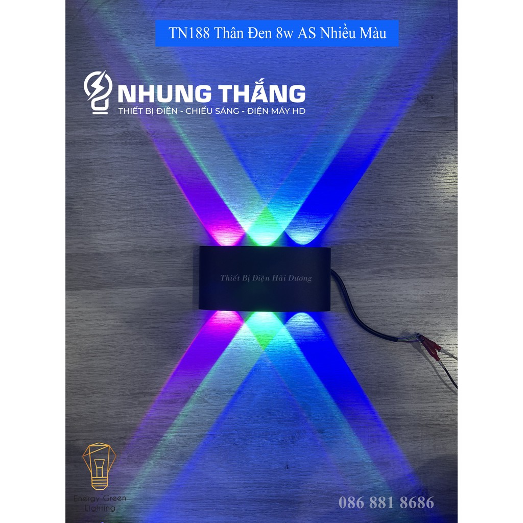 Đèn trang trí hắt tường 2 đầu 4w/6w Led thân nhôm chống nước TN188 - TN187 - Decor Energy lighting - Bảo hành 1 năm