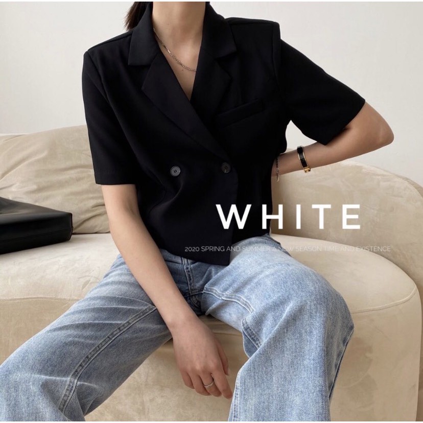 [Kèm Video SP] Áo Khoác Blazer Nữ Cổ Vest Cao Cấp Tay Lỡ Dáng Croptop Phong Cách Thời Trang Sugal AO KHOAC SG 001V2 | WebRaoVat - webraovat.net.vn