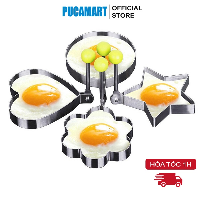 Khuôn Chiên Trứng PUCA, Khuôn Mini Chiên Trứng, Tạo Hình Trứng Ốp La, Làm Bánh Nhiều Hình Ngộ Nghĩnh