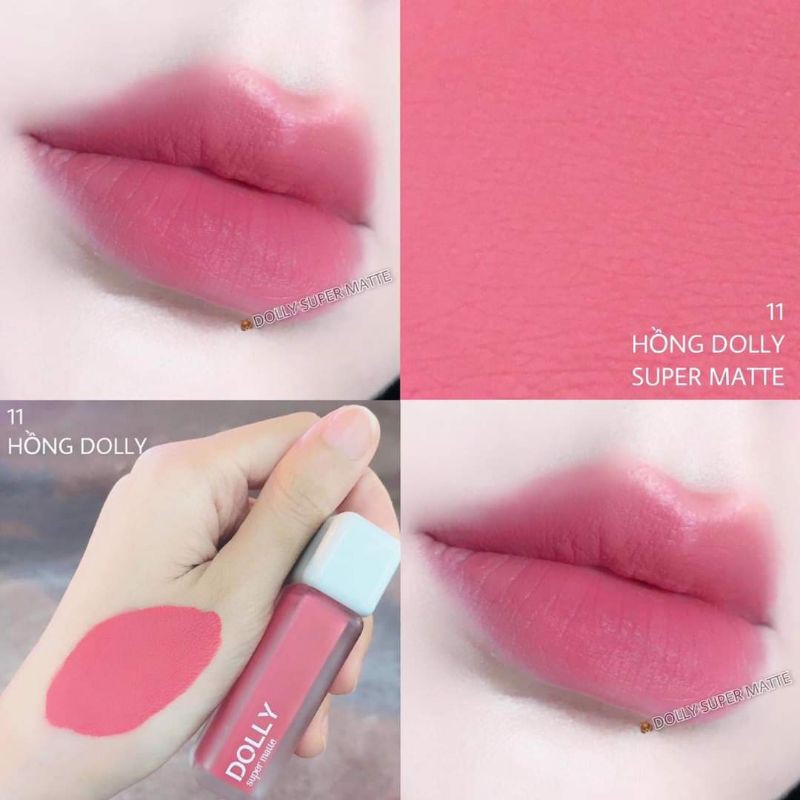 NEW 2021 [Hồng Dolly 11] Son Kem Lì Dolly Super Matte Không Chì Màu Hồng Dolly Nhẹ Nhàng Tự Nhiên | BigBuy360 - bigbuy360.vn